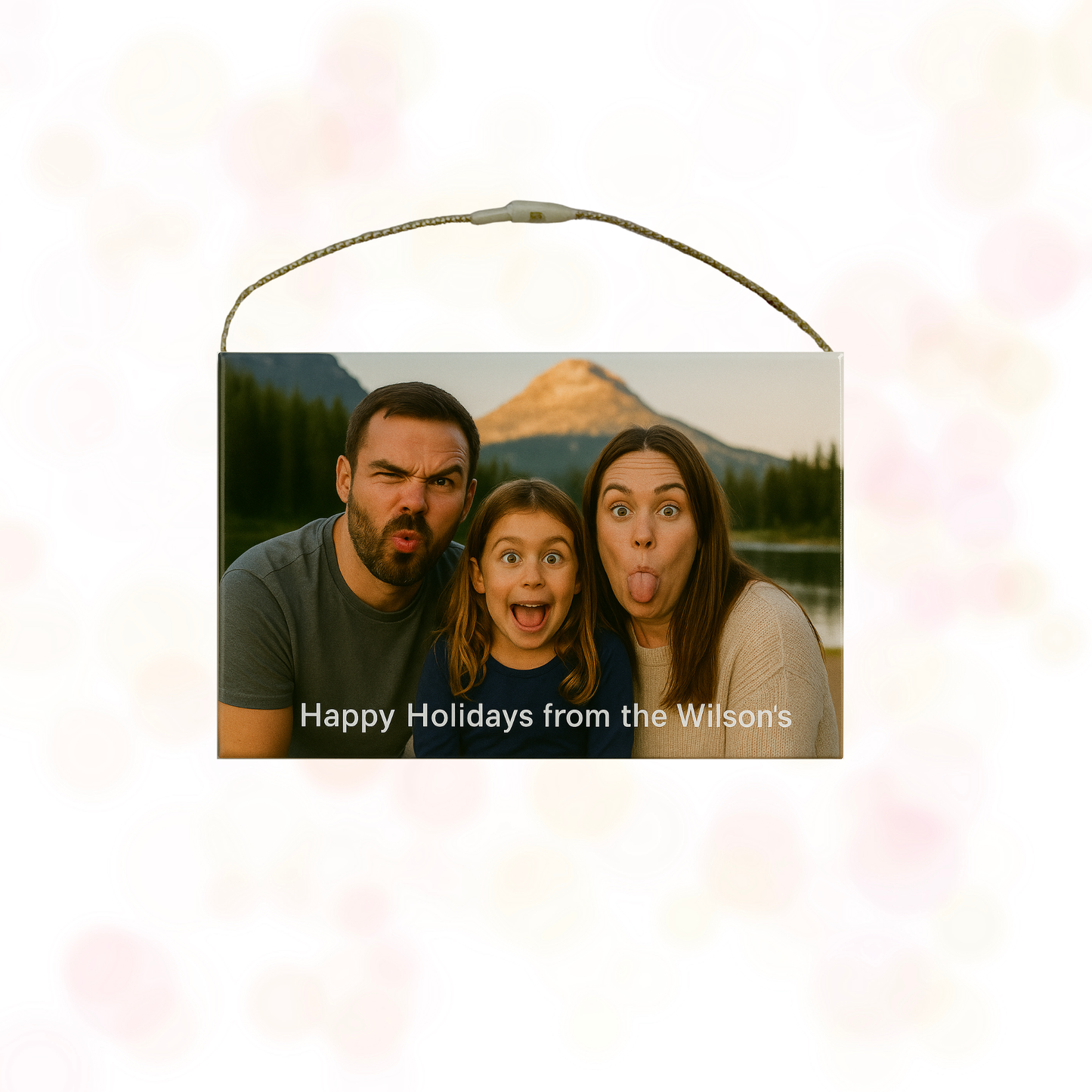 Personalized Holiday Ornament – Photo Keepsake (3.5” × 2.5”)