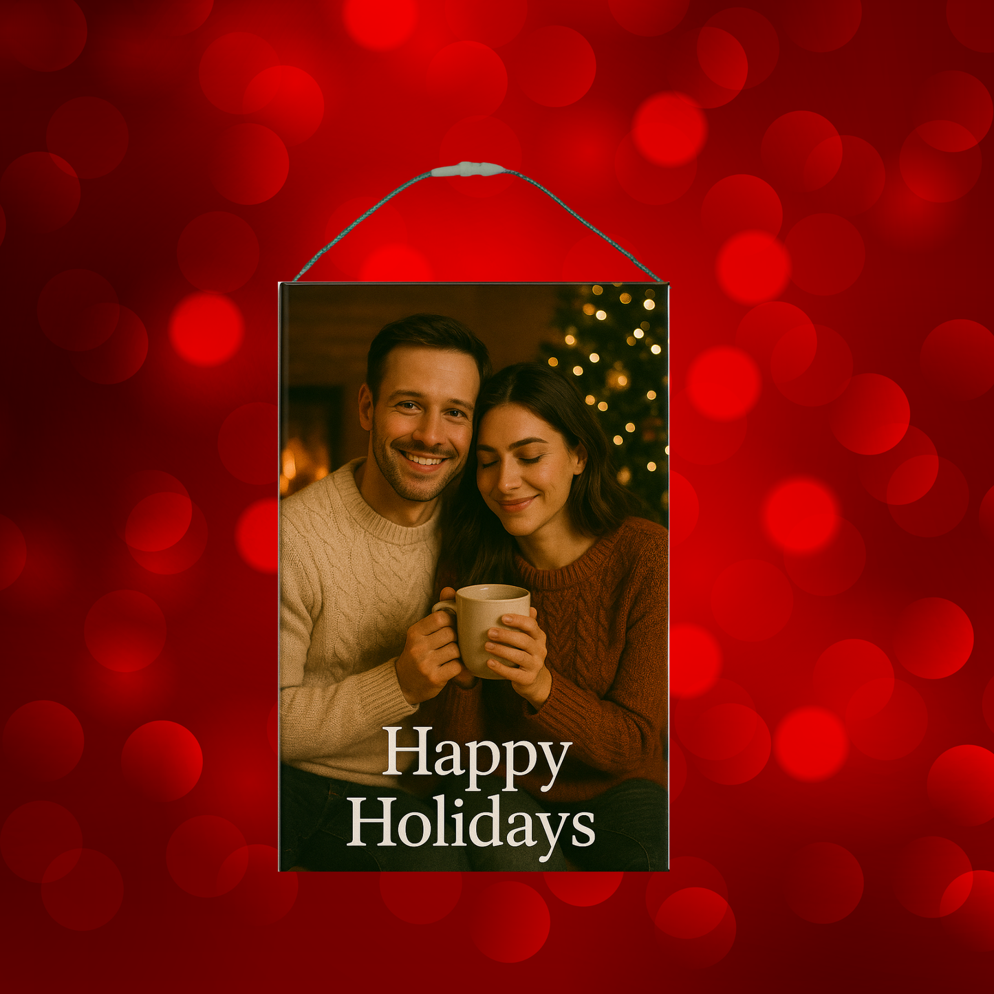 Personalized Holiday Ornament – Photo Keepsake (3.5” × 2.5”)