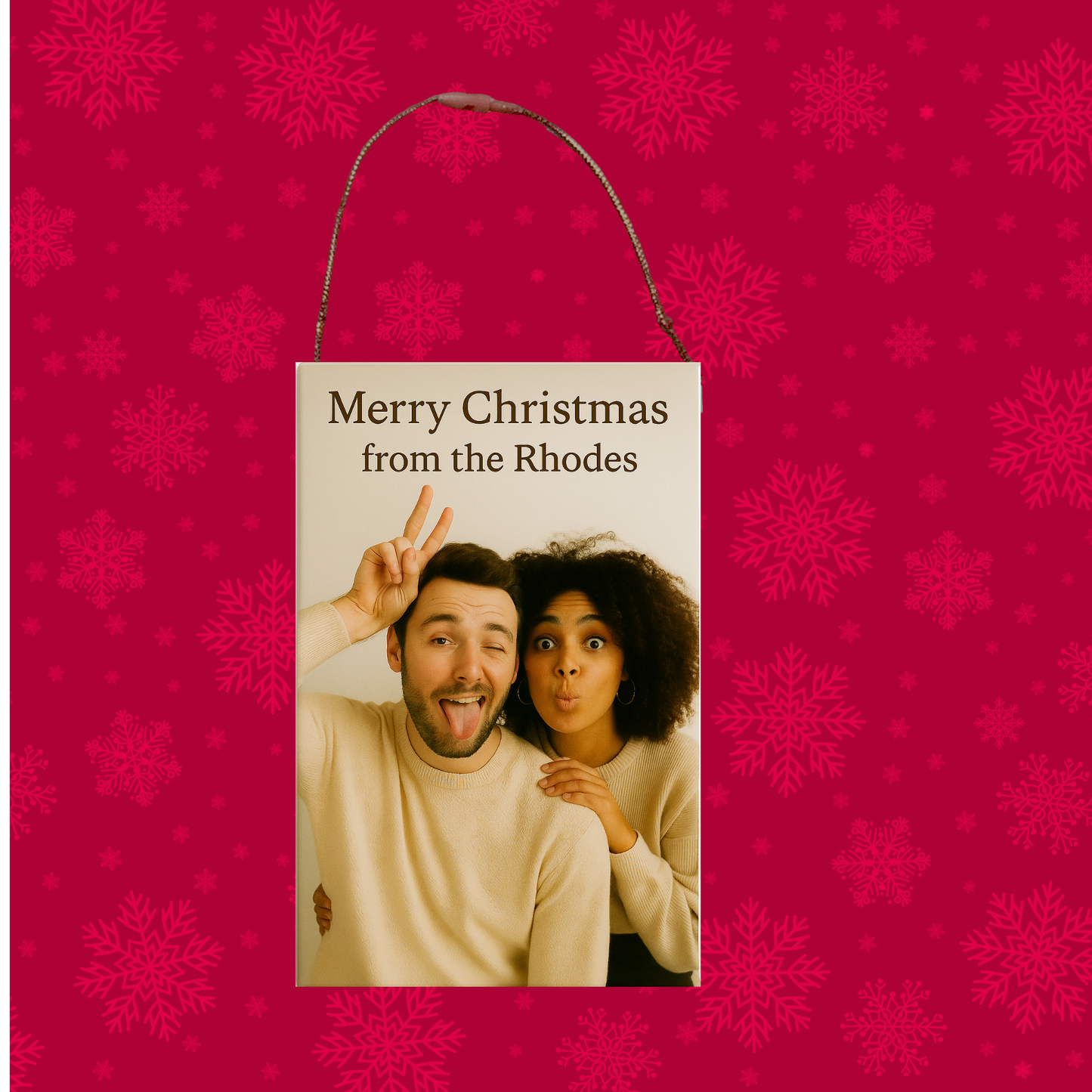 Personalized Holiday Ornament – Photo Keepsake (3.5” × 2.5”)