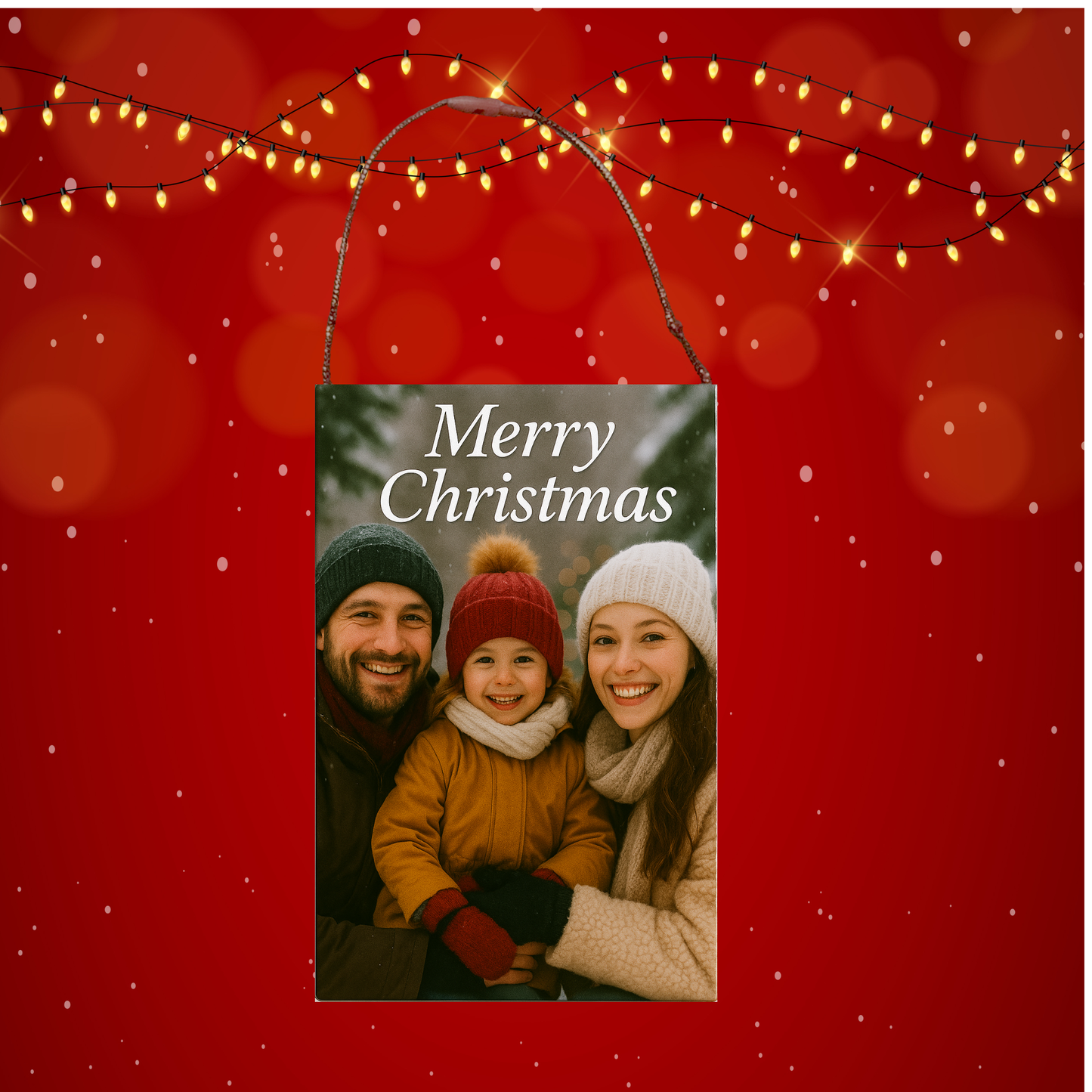 Personalized Holiday Ornament – Photo Keepsake (3.5” × 2.5”)