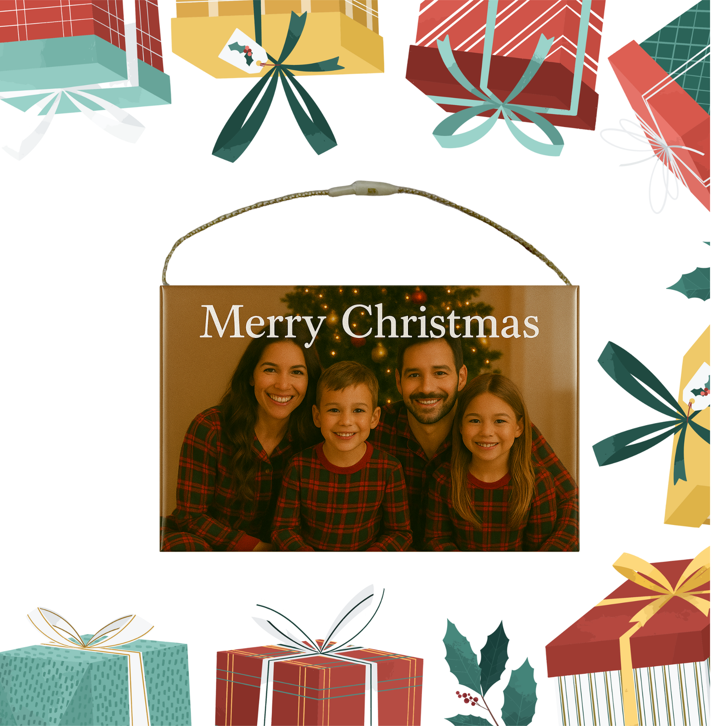 Personalized Holiday Ornament – Photo Keepsake (3.5” × 2.5”)
