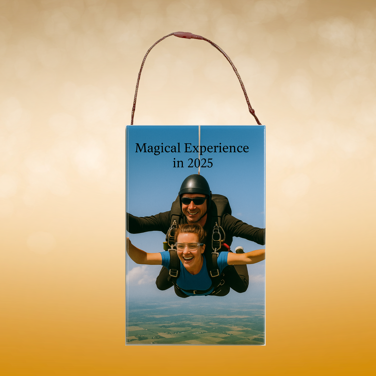 Personalized Holiday Ornament – Photo Keepsake (3.5” × 2.5”)