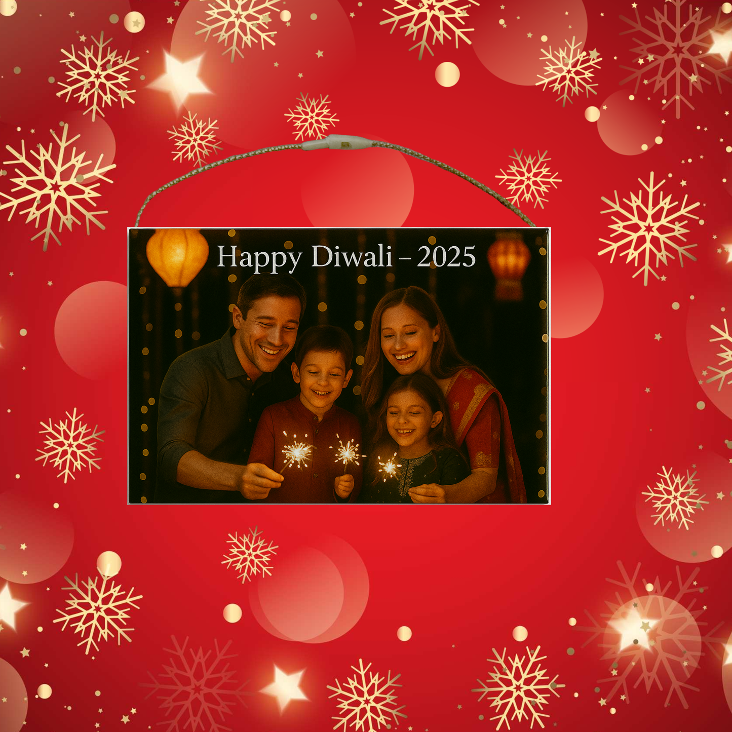 Personalized Holiday Ornament – Photo Keepsake (3.5” × 2.5”)